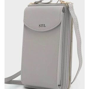 Selena The Label STL Gray Crossbody Clutch Wallet Phone Holder Bag